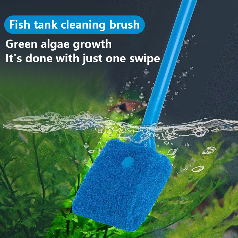 Marine Aquarium Glass Cleaner - Aquarium-Glasreinigungsbürste, Schwimmende Fensterreinigungsbürste, Algen-Schaber-Schwamm, Zubehör für