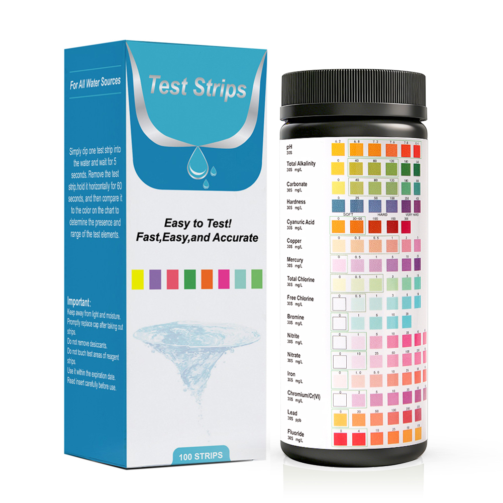 Marine Aquarium Water Test Kit - Yieryi 16-in-1 Wasserteststreifen 100 Stück Präzise
