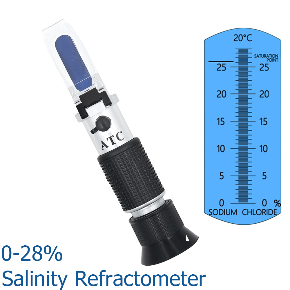 Refractometer Salinity - ATC Refraktometer Meerwasser Salzgehalt Meter 0-28%