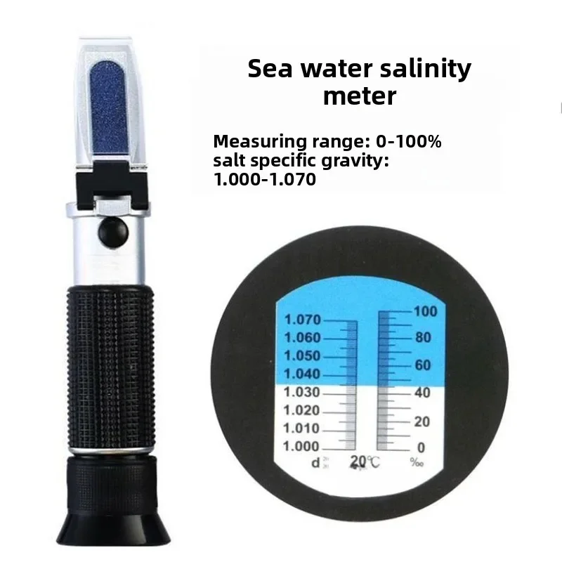 Refractometer Salinity - Handgehaltenes Seewasser-Salinitätsmessgerät Optisches Refraktometer 0-100% Hydrometer
