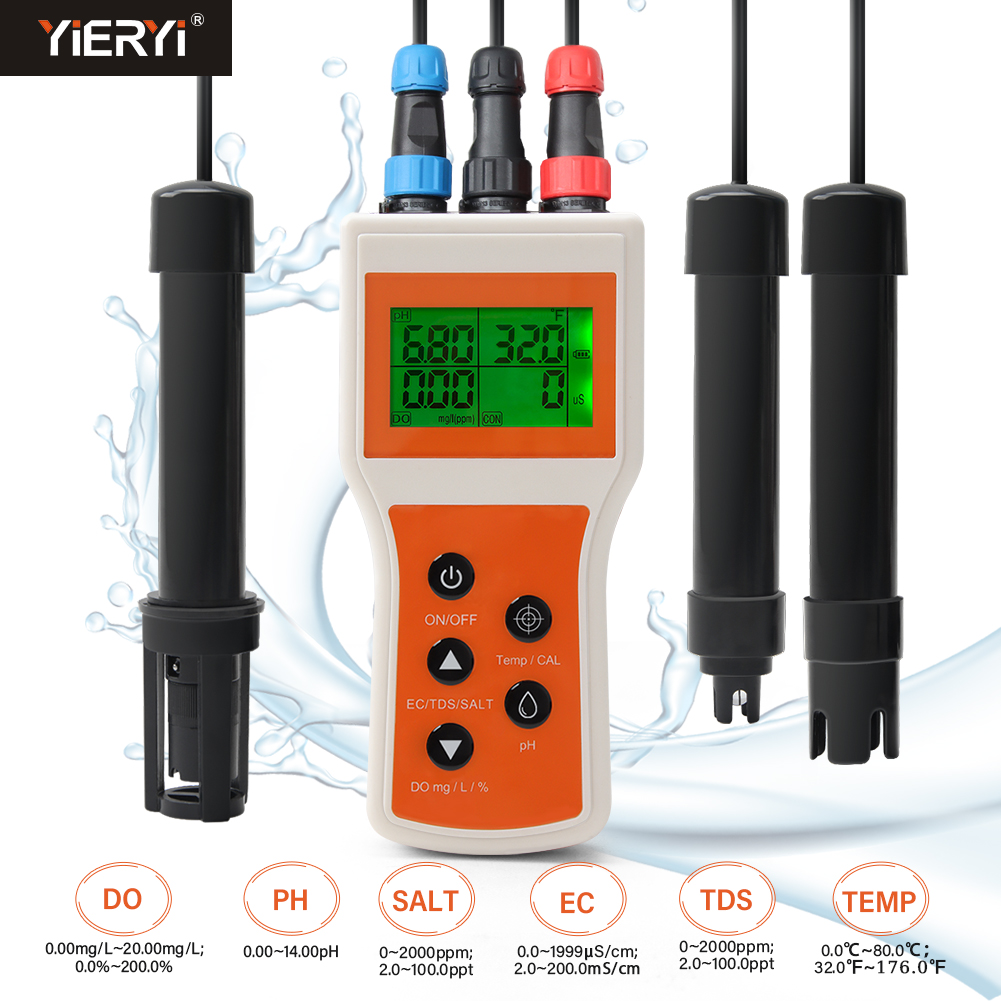 Marine Aquarium Water Test Kit - Smart Messgerät für gelösten Sauerstoff ph/do/tds/ec/Temperatur/Salzgehalt