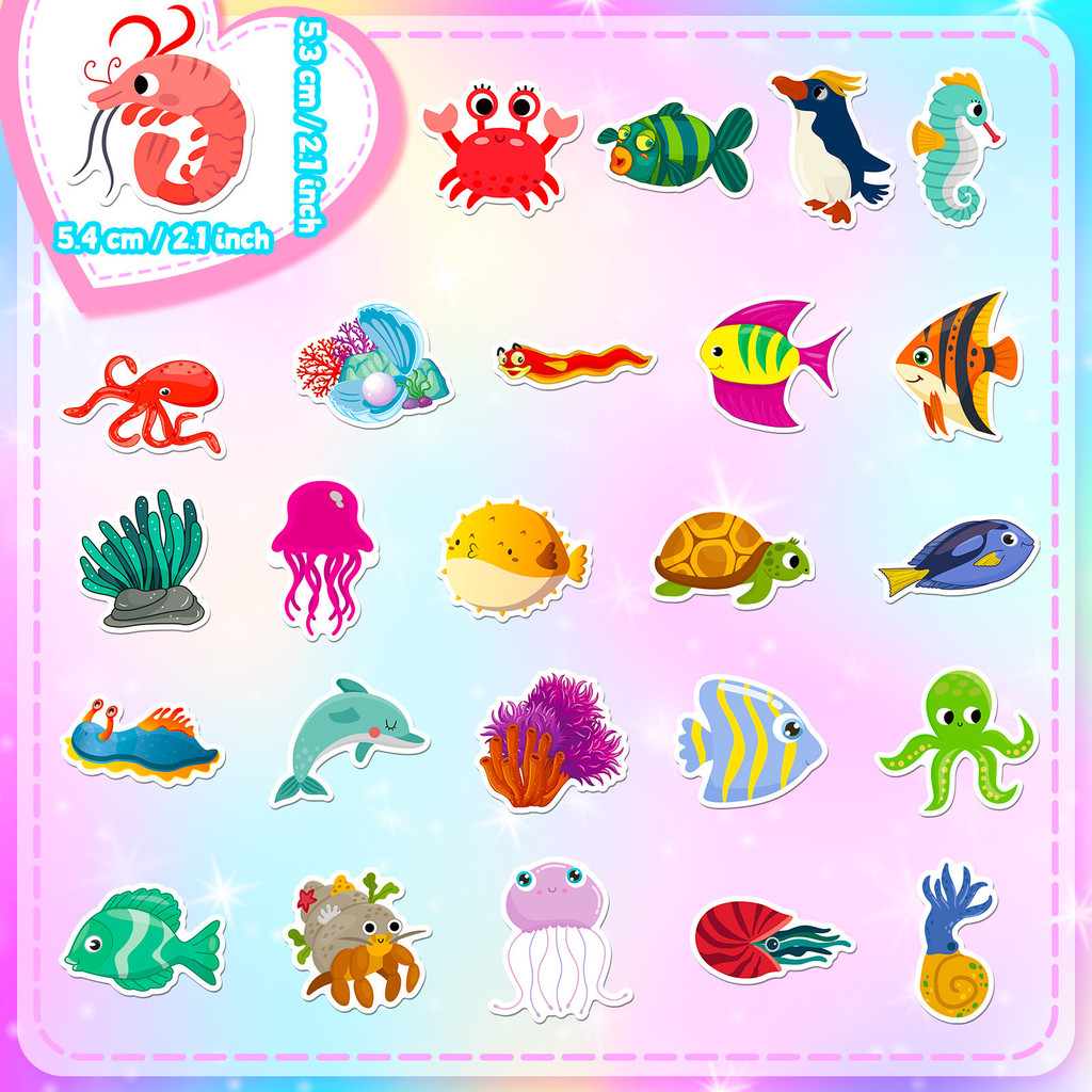 50 Stück Meereslebewesen-Aufkl – Marine Aquarium & Regional Centre Bewertung und Preis