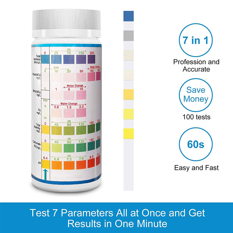 7-IN-1 Aquarium Test Streifen  – Marine Aquarium Water Test Kit Bewertung und Preis